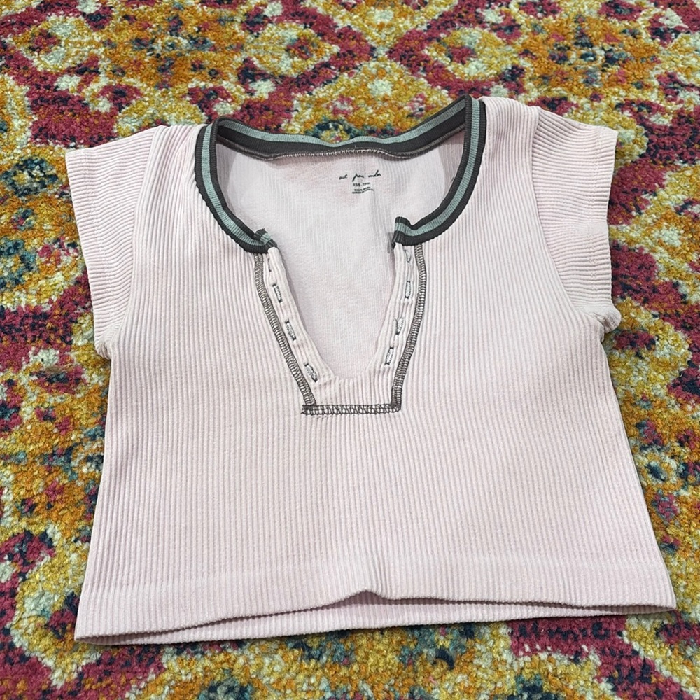 Light pink urban outfitters cropped shirt